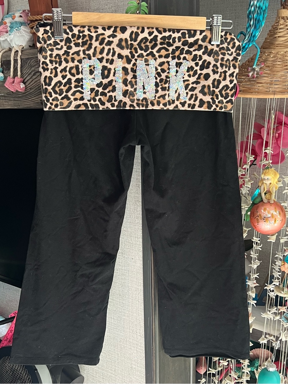 VS Pink Fold Over leggings